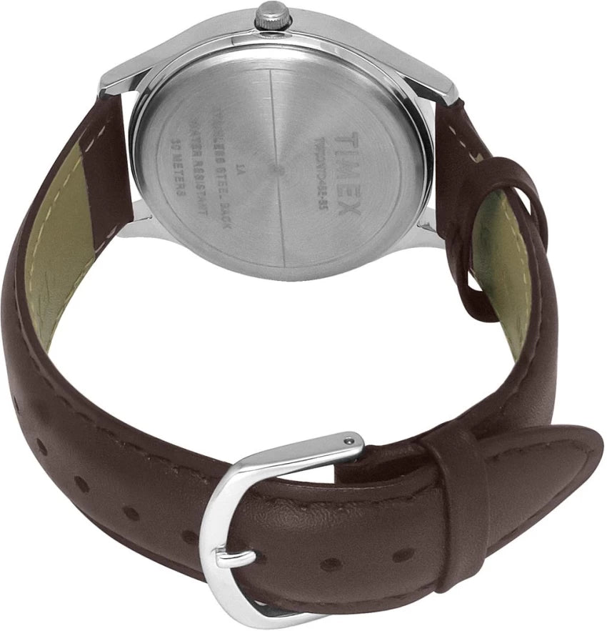 Timex Analogue White Dial Brown Strap Men's Watch| TWTG73SMU06