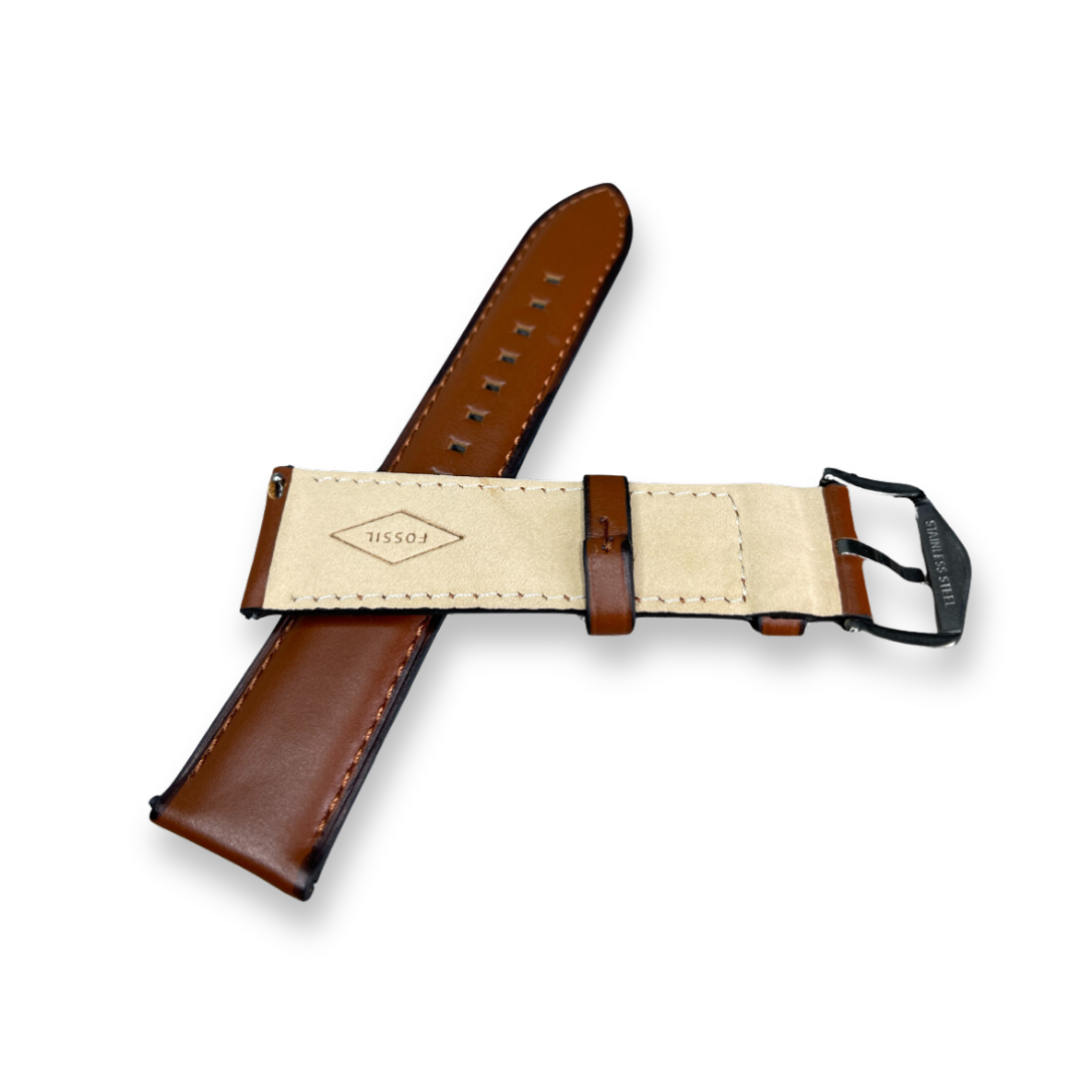 Fossil 22mm Brown Leather Men Watches Strap | FS5512S