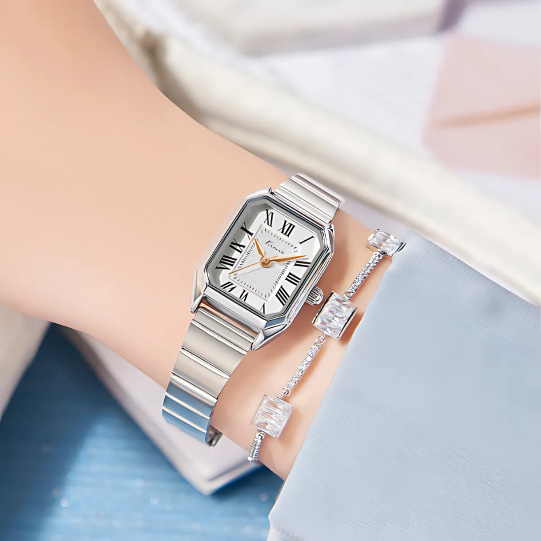 Kimio White Dial Silver Tone Strap Ladies Watch | K6540S-XZ1WWW