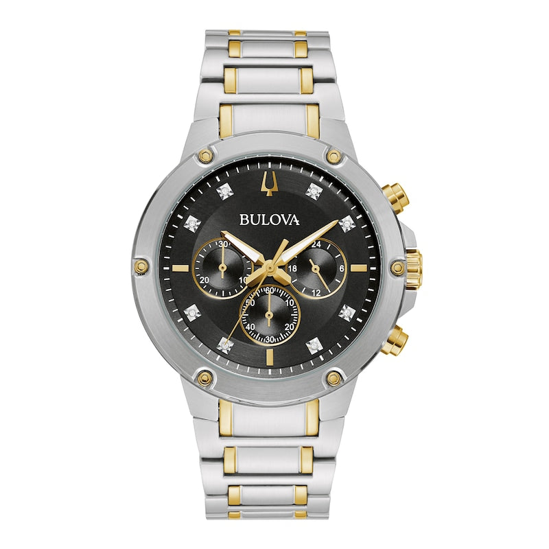 Bulova Diamond Two-Tone Chronograph Men's Watch| 98D159