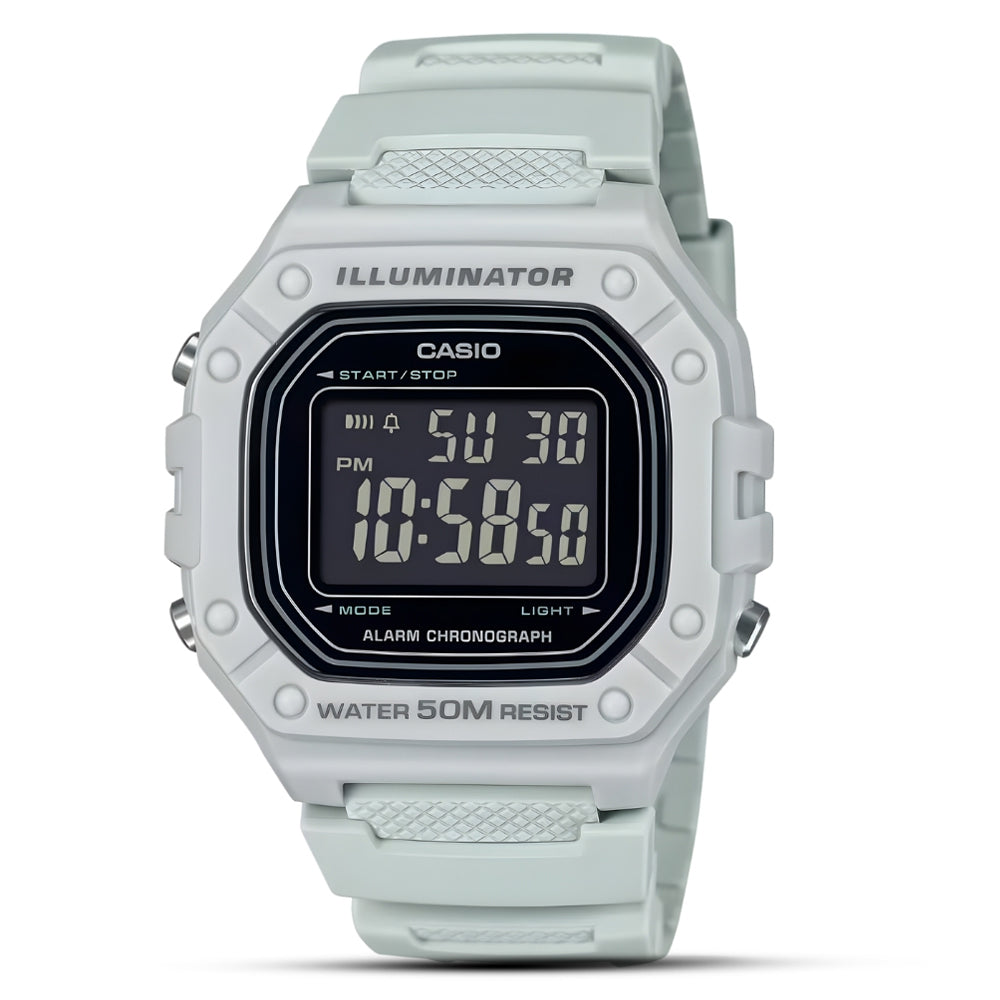 Casio Sport Unisex Digital Black Dial Men's Watch W-218H-8BVDF