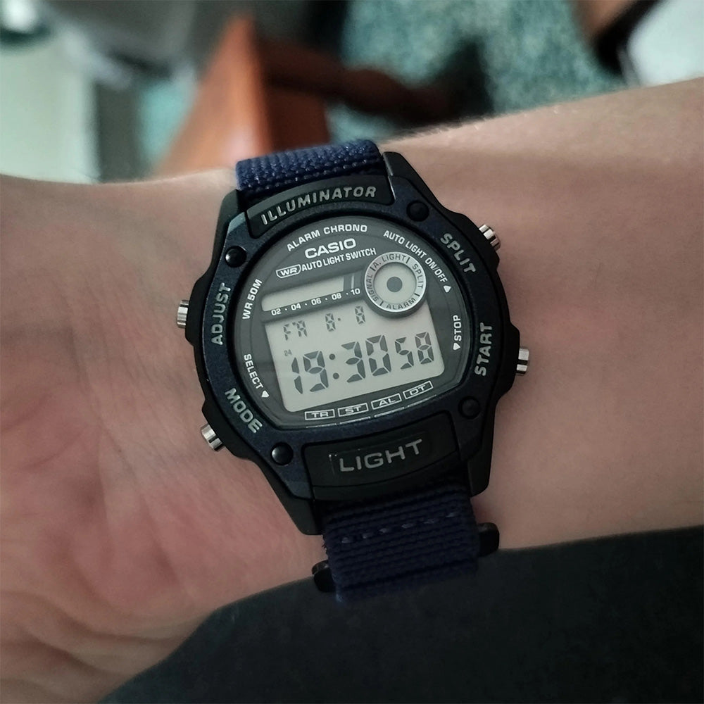 Casio Blue Strap Digital Unisex Watch W-220HF-2AVDF