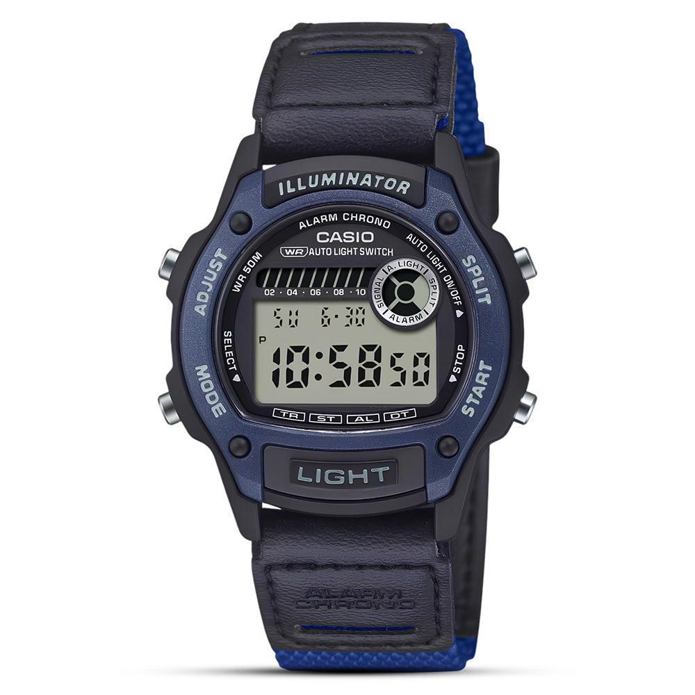 Casio Blue Strap Digital Unisex Watch W-220HF-2AVDF