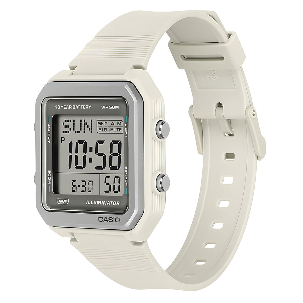 Casio Youth Digital White Resin Unisex Watch | W-221H-8AVDF