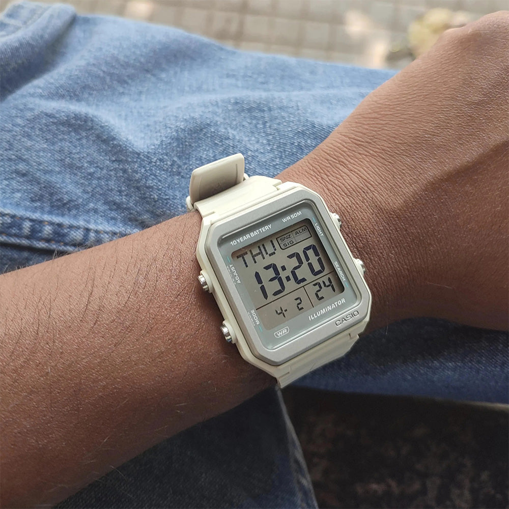 Casio Youth Digital White Resin Unisex Watch | W-221H-8AVDF