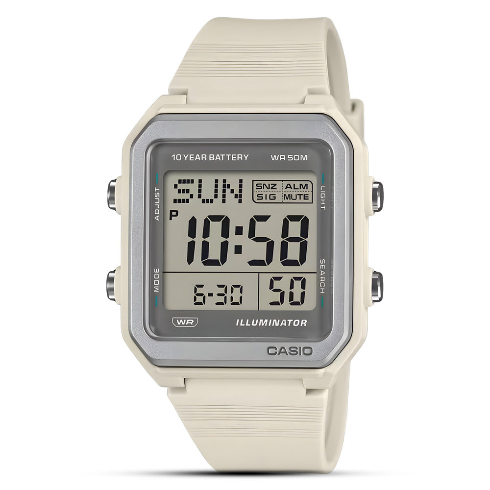 Casio Youth Digital White Resin Unisex Watch | W-221H-8AVDF