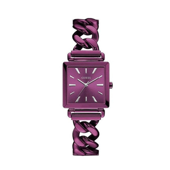 Guess Vanity Analog Purple Dial Purple Steel Strap Watch For Women - W1029L4