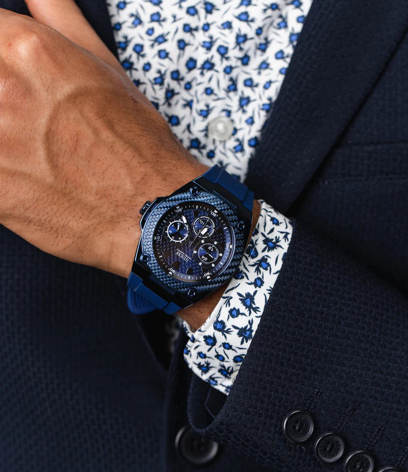 Guess Legacy Blue Dial Multi-Multifunction Men's Watch| W1049G7