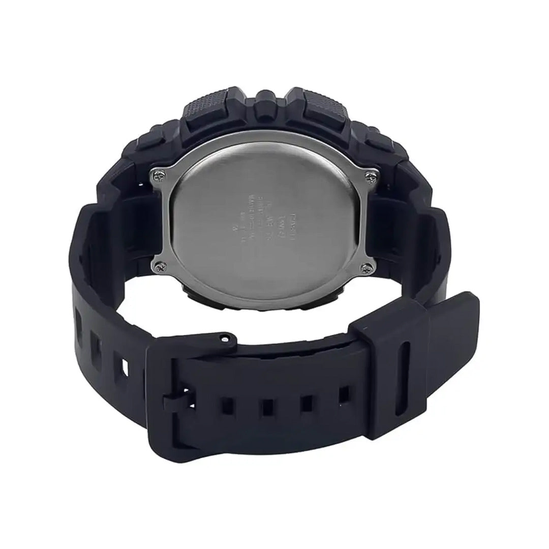 Casio Digital Moon Phase Black Resin Band Men's Watch | WS-1500H-1AVDF
