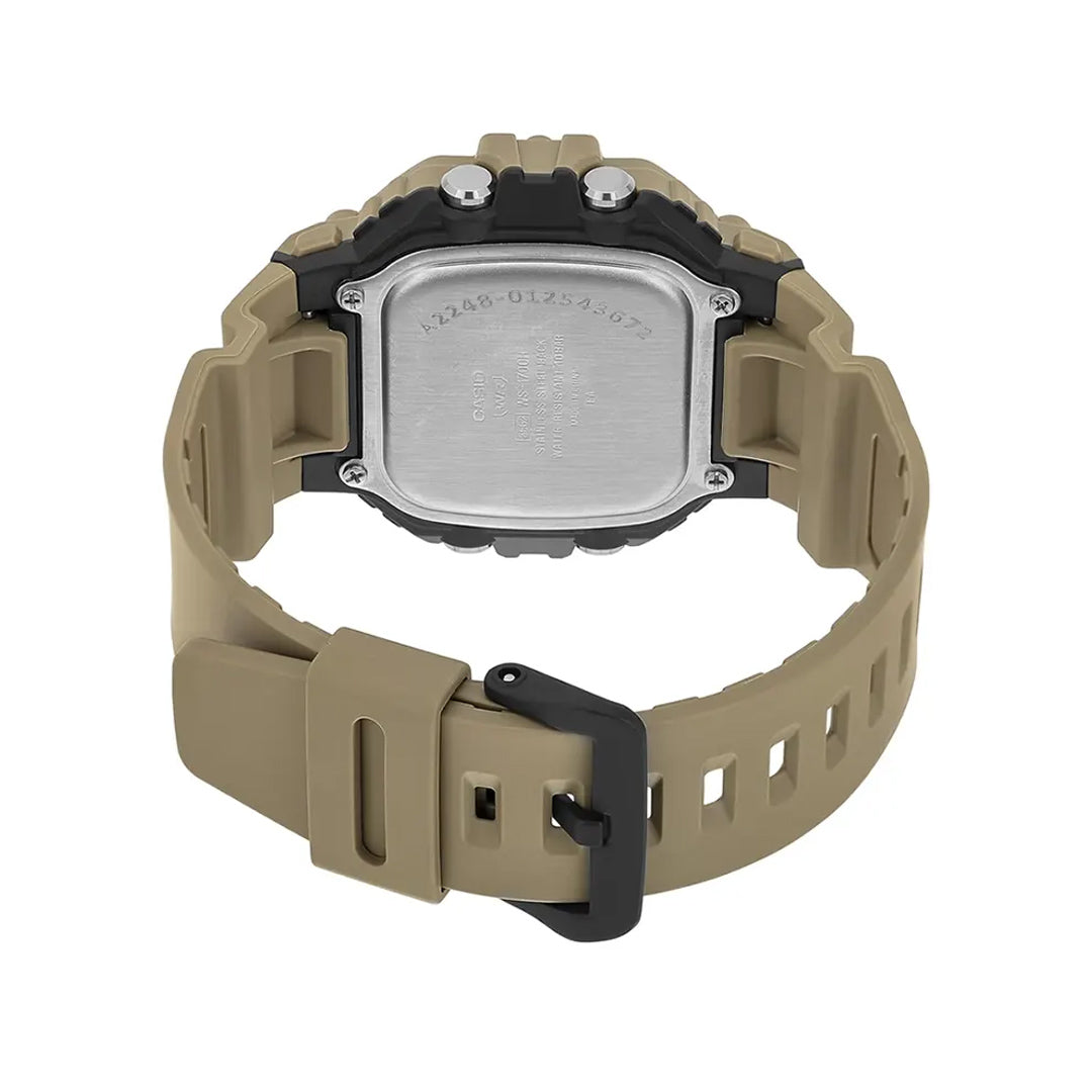 Casio Digital Black Dial Off-White Resin Band Watch | WS-1700H-5AVDF