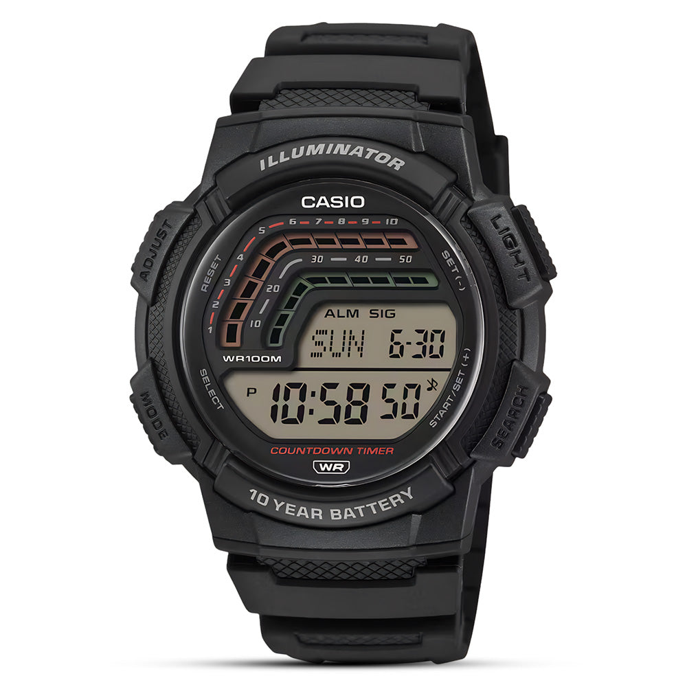 Casio Retro Digital Dial Black Strap Men's Watch WS-1800-1AVDF