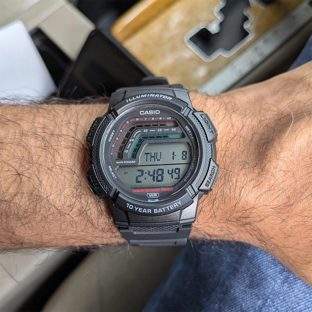 Casio Retro Digital Dial Black Strap Men's Watch WS-1800-1AVDF