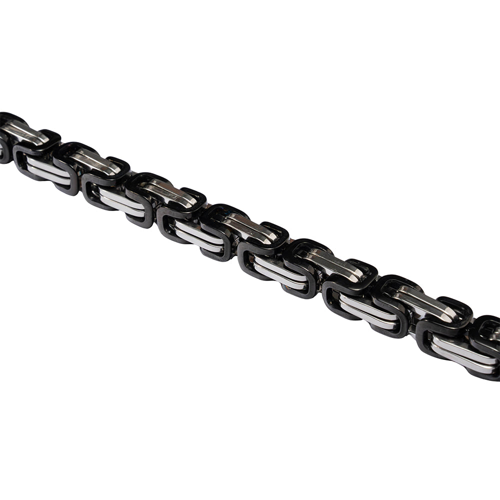 Zeyron Two Tone Byzantine Chain Bracelet