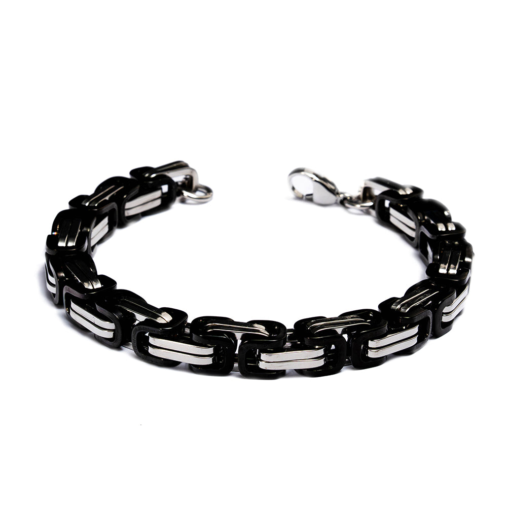Zeyron Two Tone Byzantine Chain Bracelet