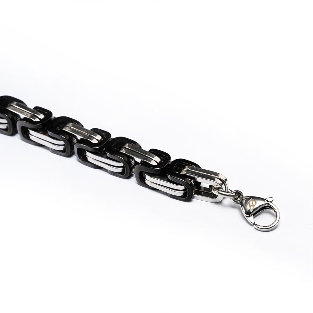 Zeyron Two Tone Byzantine Chain Bracelet
