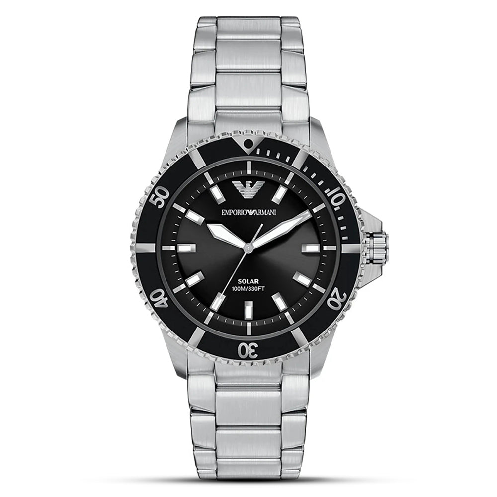Emporio Armani World Explorer Solar Black Dial Men's Watch | AR11787