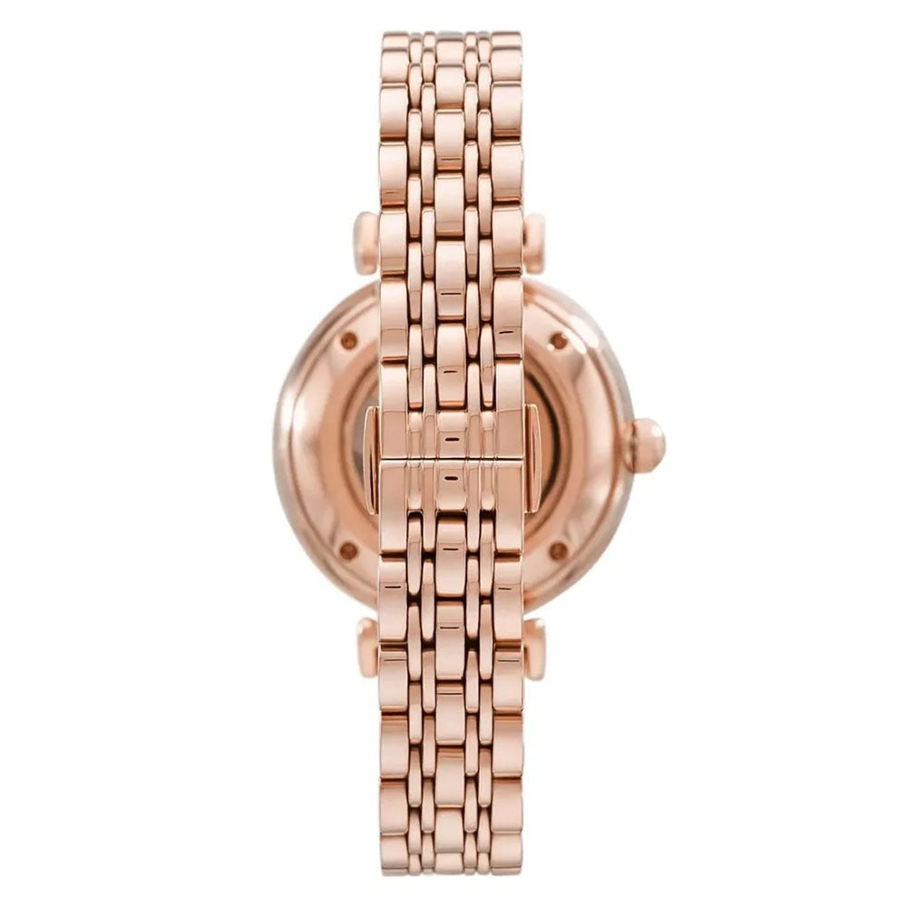 Emporio Armani Gianni T-Bar Automatic Silver Dial Ladies Watch AR60023