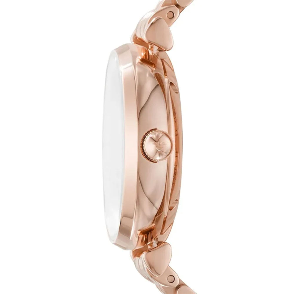 Emporio Armani Gianni T-Bar Automatic Silver Dial Ladies Watch AR60023