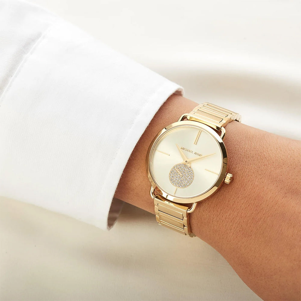 Michael Kors Portia Gold Tone Ladies Watch | MK3639