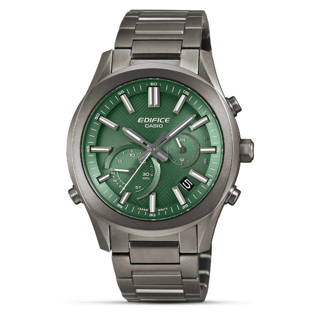 Casio Edifice Smarphone Linked Solar Powered Green Dial Watch EQB-1300DC-3ADF