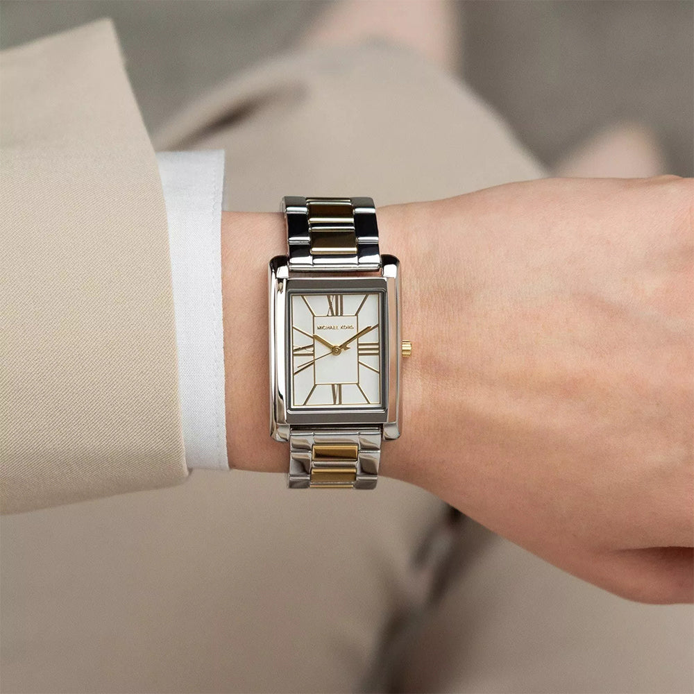 Michael Kors Essex Two Tone White Dial Ladies Watch | MK4967