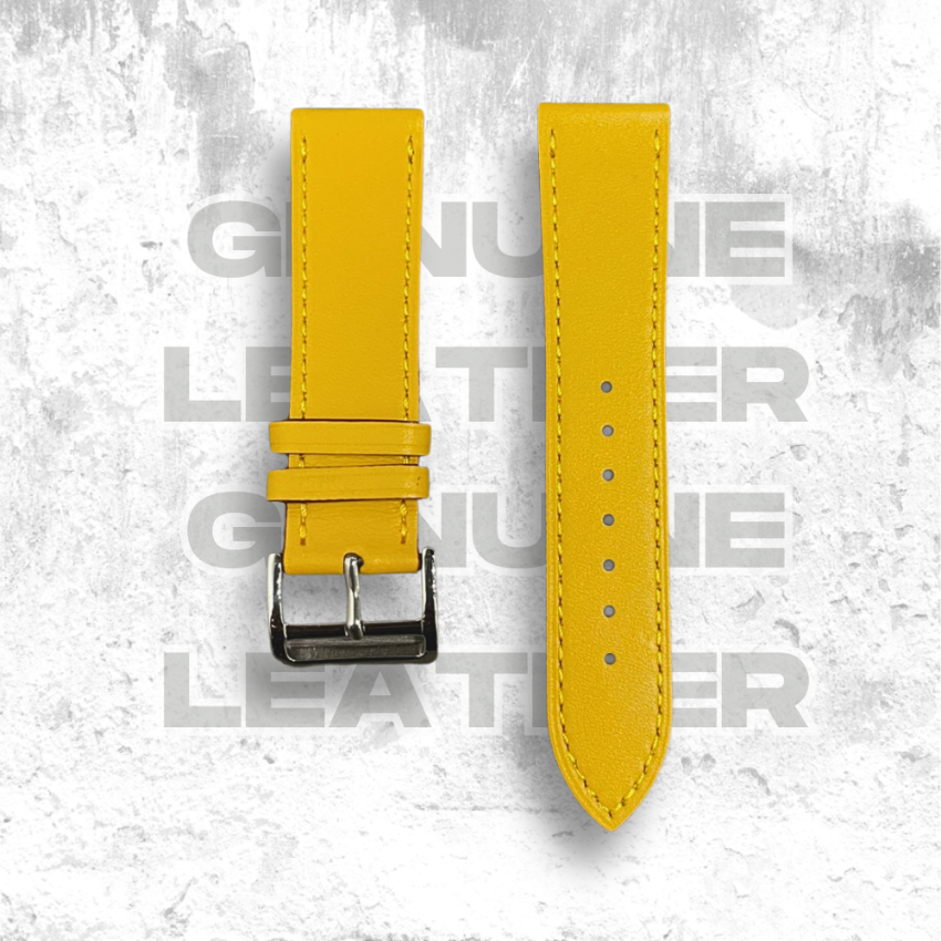 Cavern Yellow Textured Soft Leather Watch Strap | 22MM