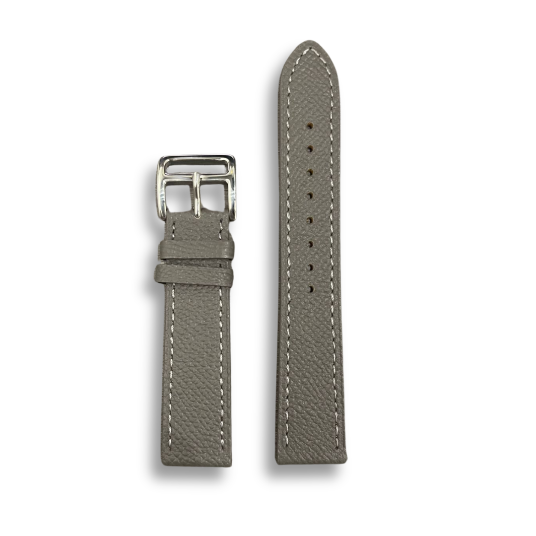 Leather Strap Plain Light Grey | 22MM