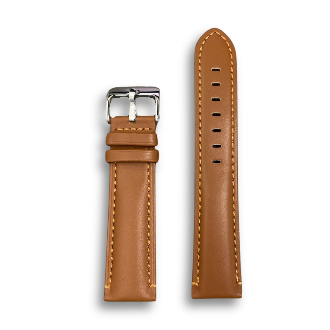 Peyton Rous Plain Light Brown Leather Strap | 22MM