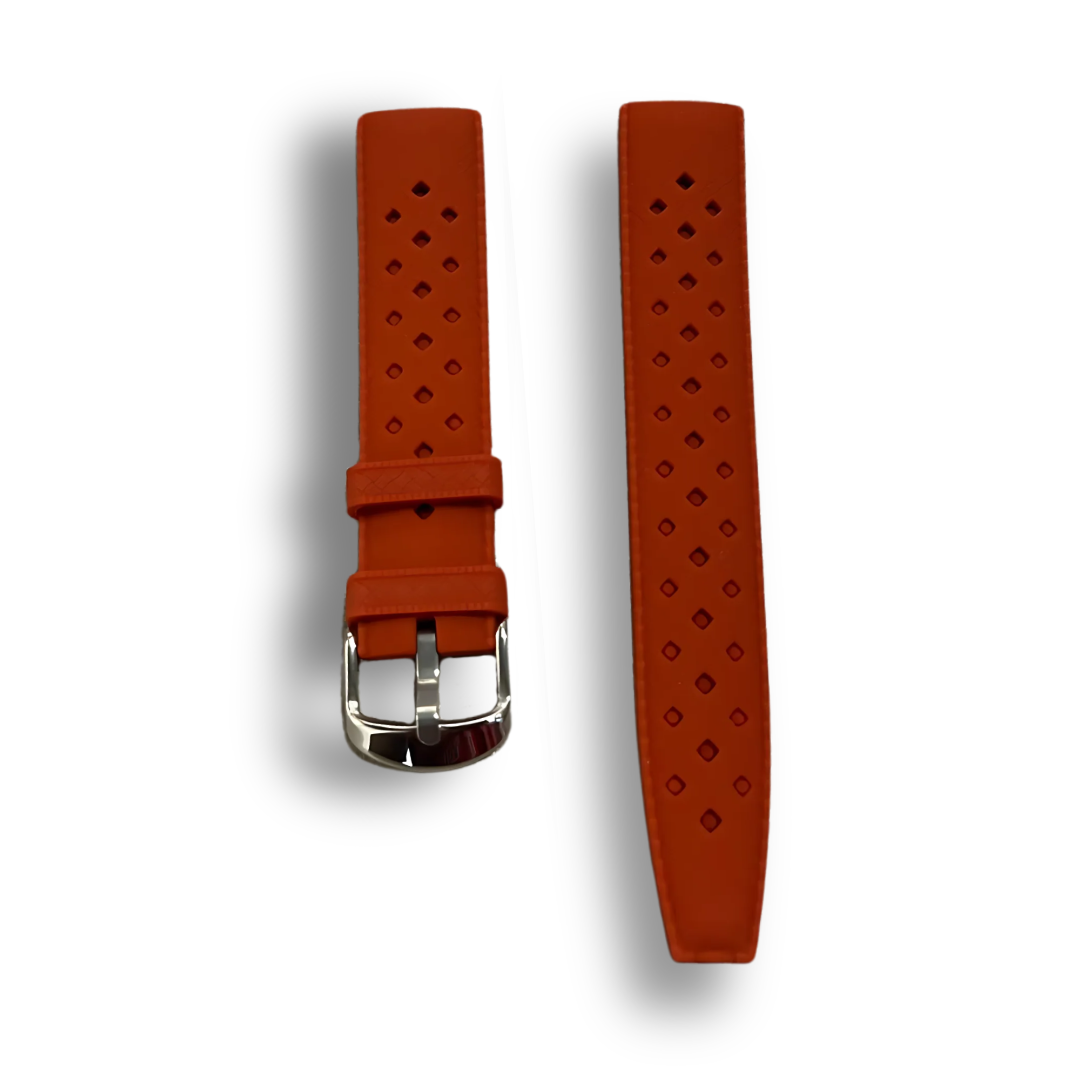 Cavern Red Textured Silicon Watch Strap | 20MM