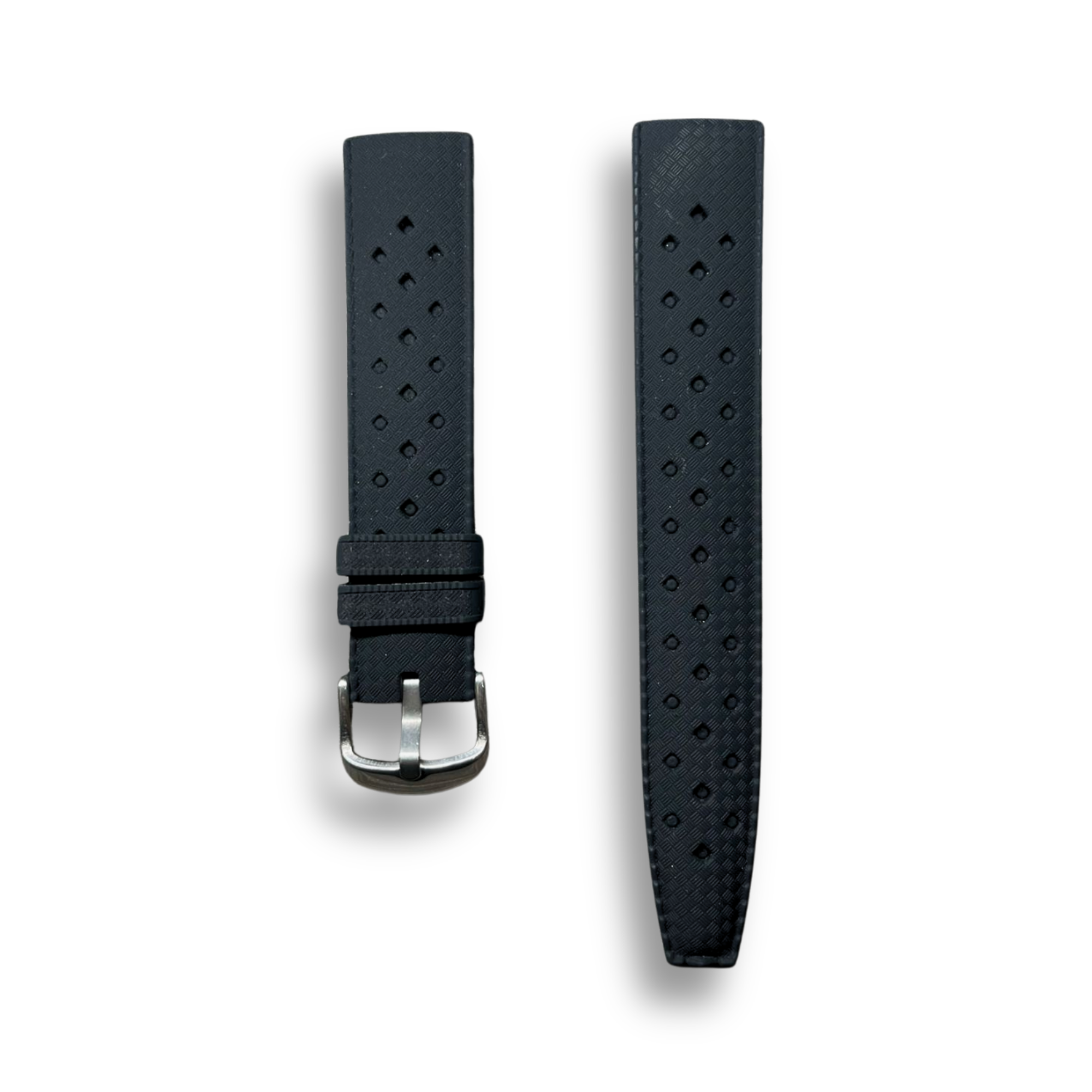 Cavern Black Textured Silicon Watch Strap | 20MM