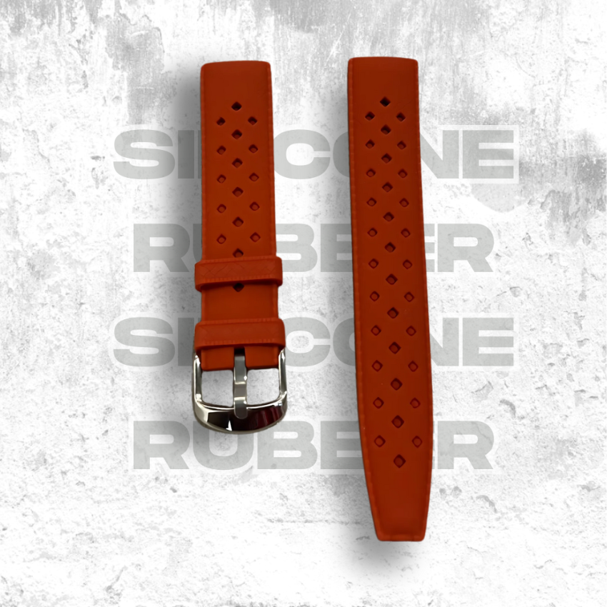 Cavern Red Textured Silicon Watch Strap | 20MM