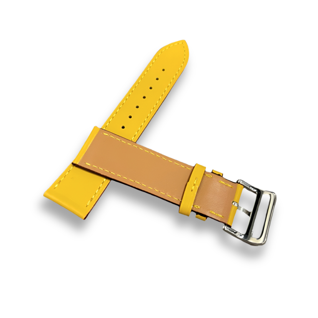 Cavern Yellow Textured Soft Leather Watch Strap | 22MM