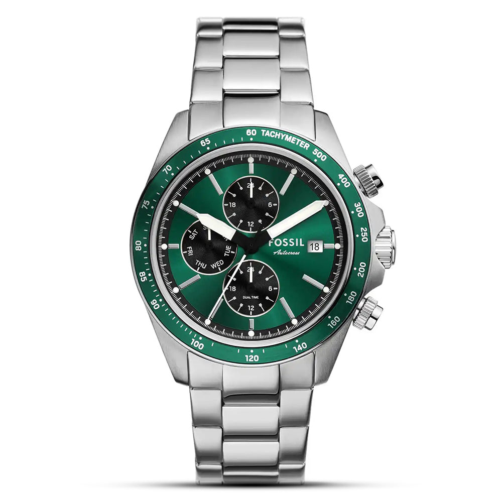 Fossil Autocross Multifunction Green Dial Men's Watch BQ2878