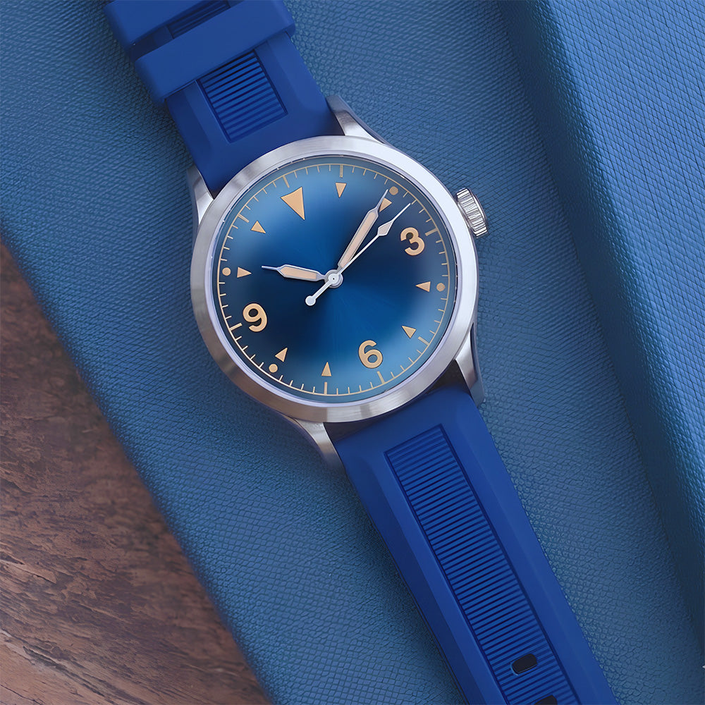 Cavern 20/22mm Blue Silicon Strap