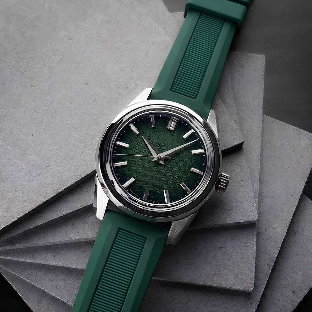 Cavern 20mm Green Silicon Strap