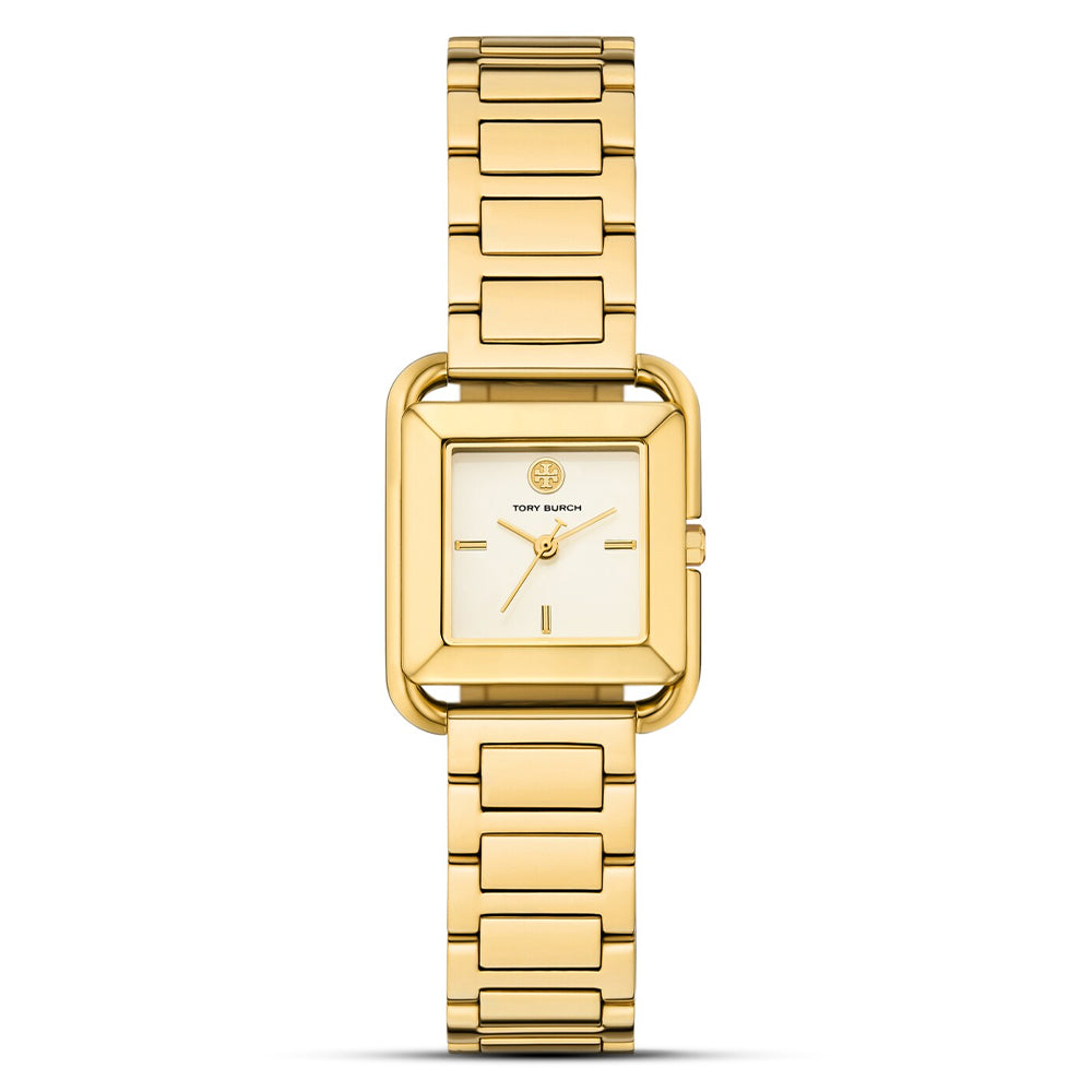 Tory Burch Kira Ivory Dial Gold Tone Ladies Watch TBW6020