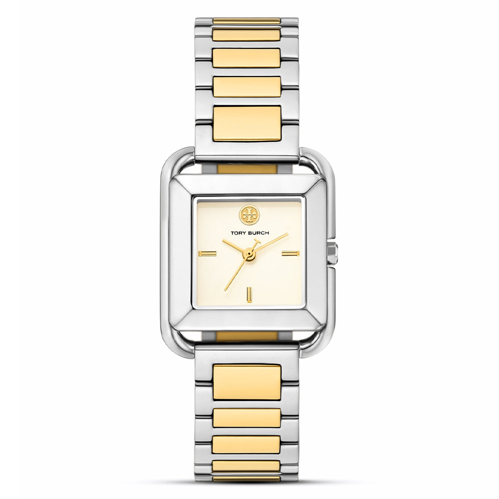Tory Burch The Kira Square Two-Tone Ladies Watch TBW6021