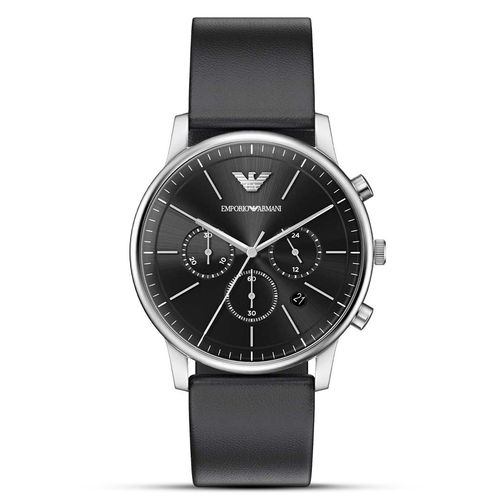 Emporio Armani Minimalist Black Dial Watch | AR11774