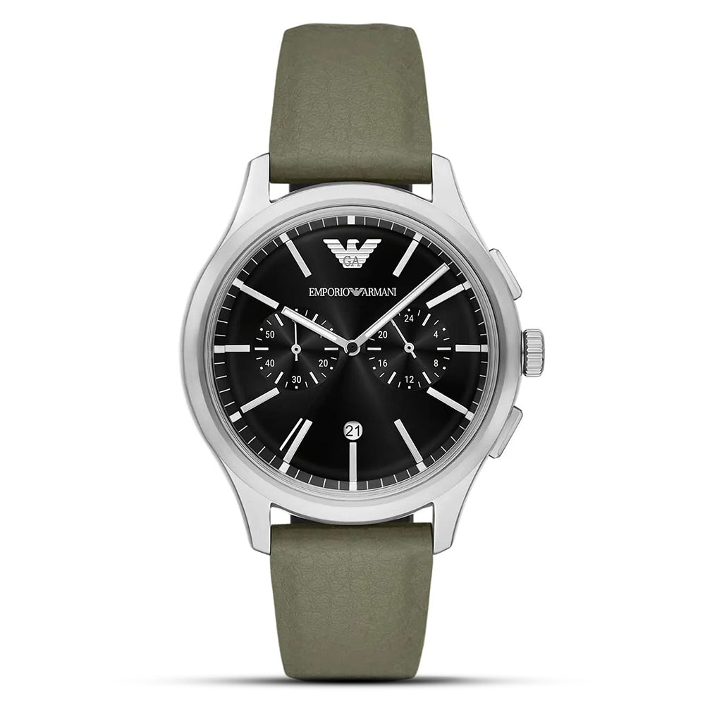 Emporio Armani Dario Chronograph Black Dial Watch | AR11693