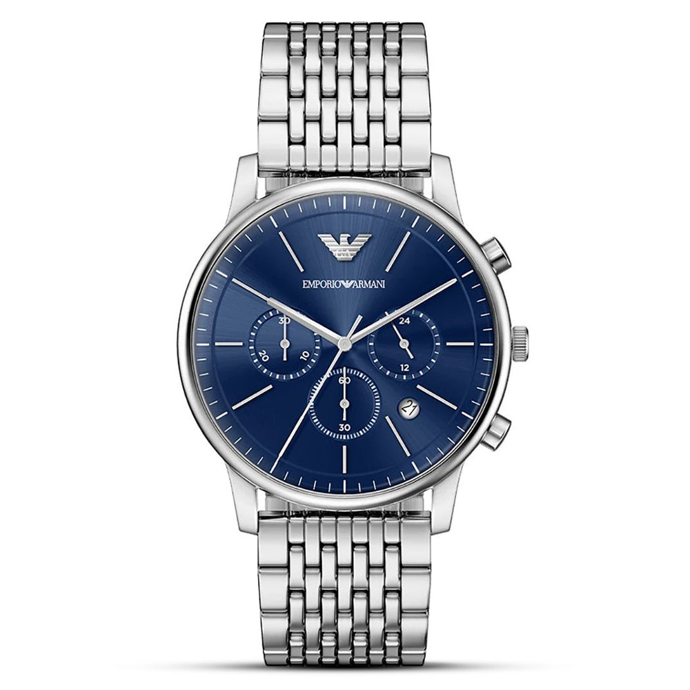 Emporio Armani Minimalist Chronograph Blue Dial Watch | AR11771