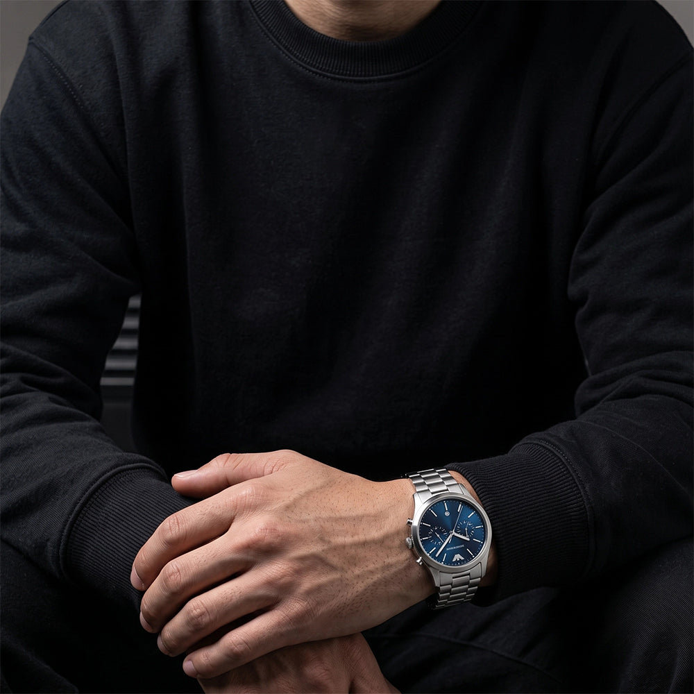 Emporio Armani Dario Chronograph Blue Dial Watch | AR11728