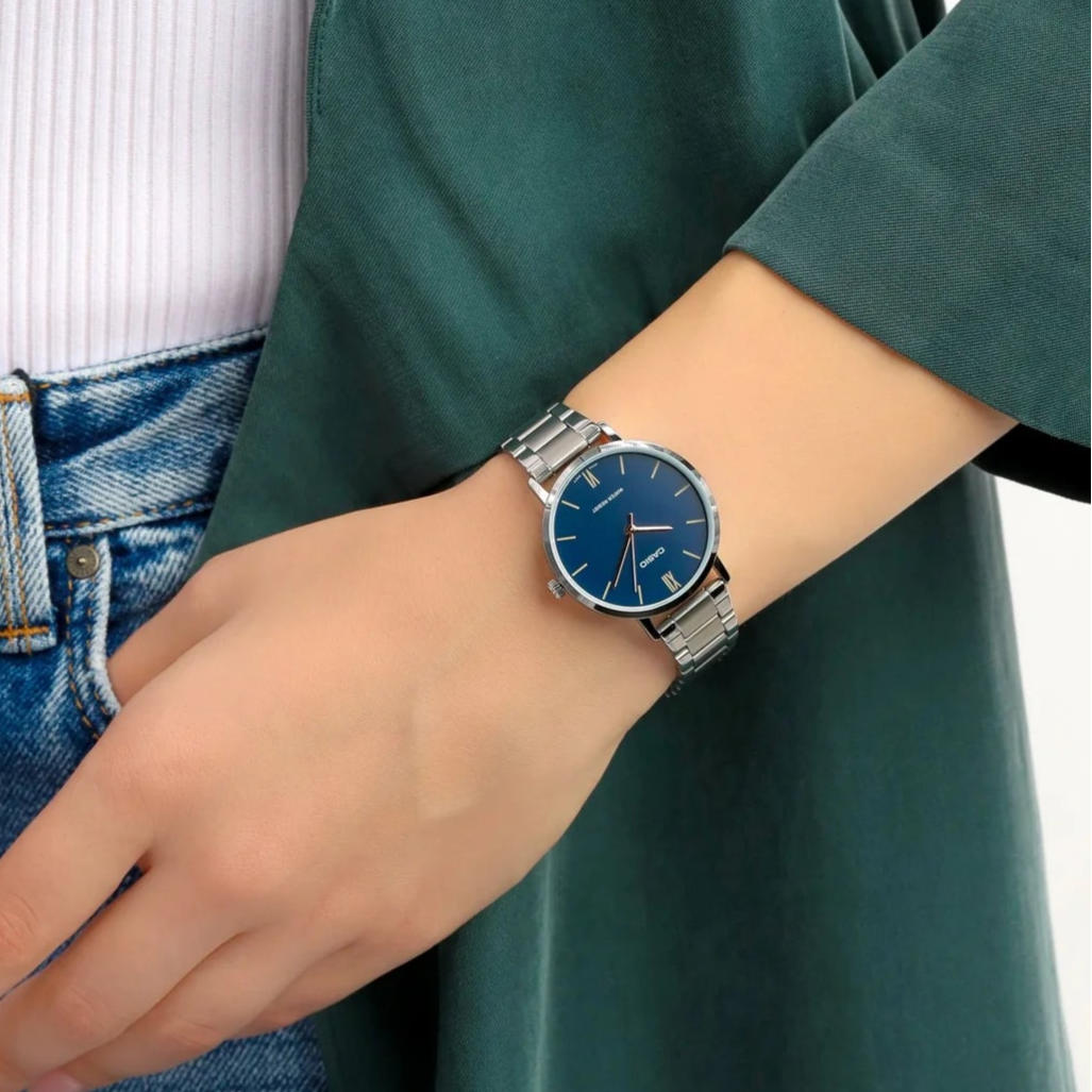 Casio Blue 36mm Dial Watch For Women LTP-VT01D-2BUDF