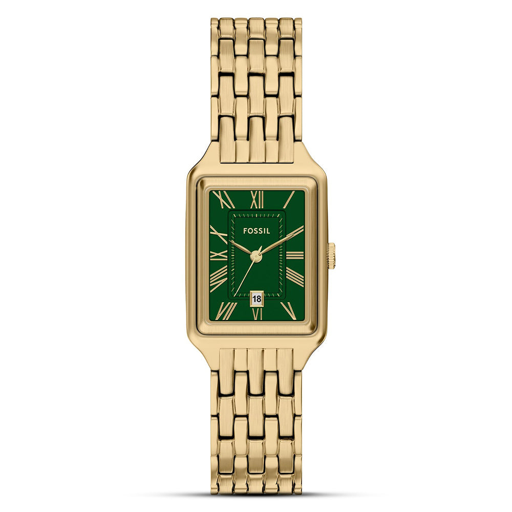Fossil Raquel Gold Tone Green Dial Ladies Watch ES5452