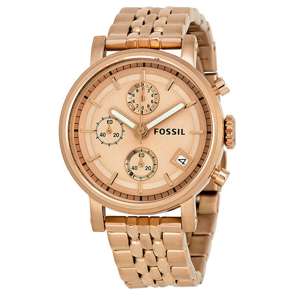 Fossil Rose Gold Chronograph Women's Watch| ES3380