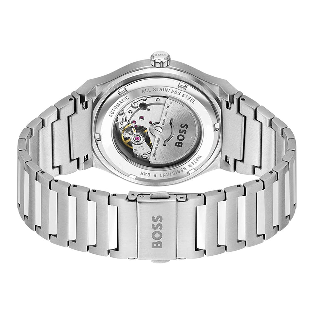 Hugo Boss Candor Heren Horloge Automatic Ice Blue Dial Watch | HB1514118