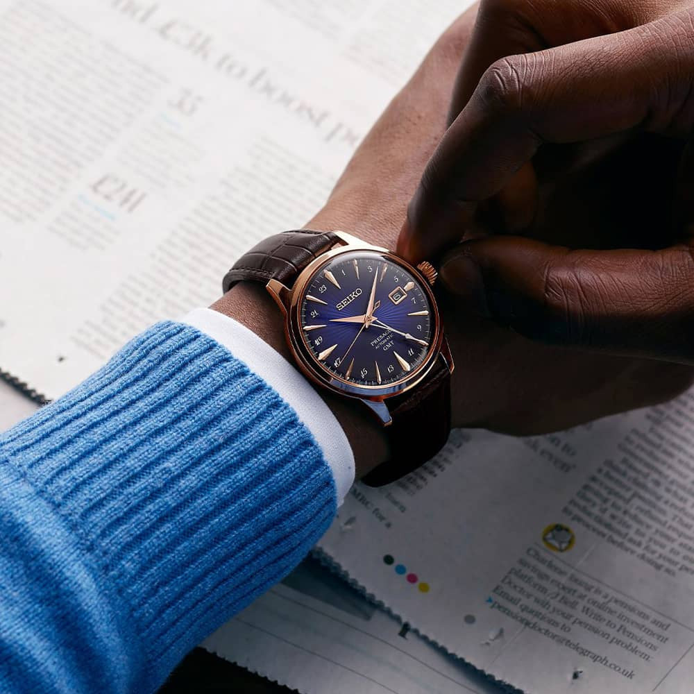 Seiko Presage Cocktail Time "Corcovado" GMT Watch HCB005J1
