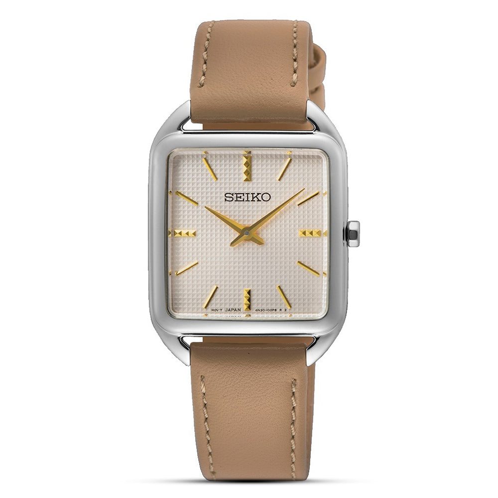 Seiko Essential Quartz Cream Dial Ladies Watch SWR089P1