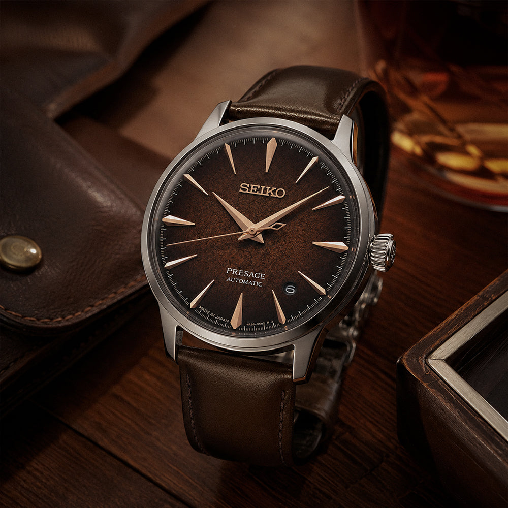 Seiko Presage Cocktail Time "Whiskey Mist" Automatic Watch HCB003J1