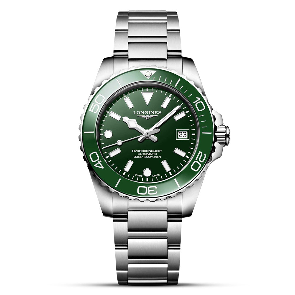 Longines Hydroconquest 39mm Green Dial Automatic Watch | L37794066