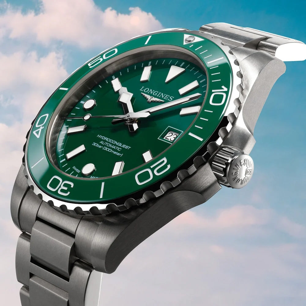 Longines Hydroconquest 39mm Green Dial Automatic Watch | L37794066